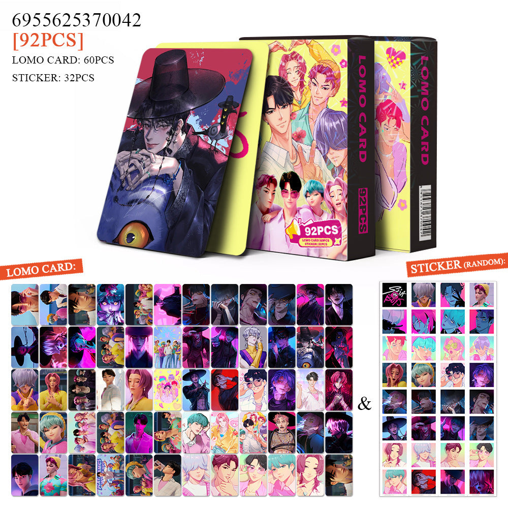Kdh Saja boys 60PCS LOMO Card&32PCS Stickers set