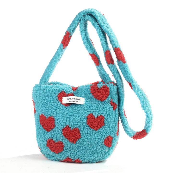 Plush chic large capacity shoulder crossbody bag