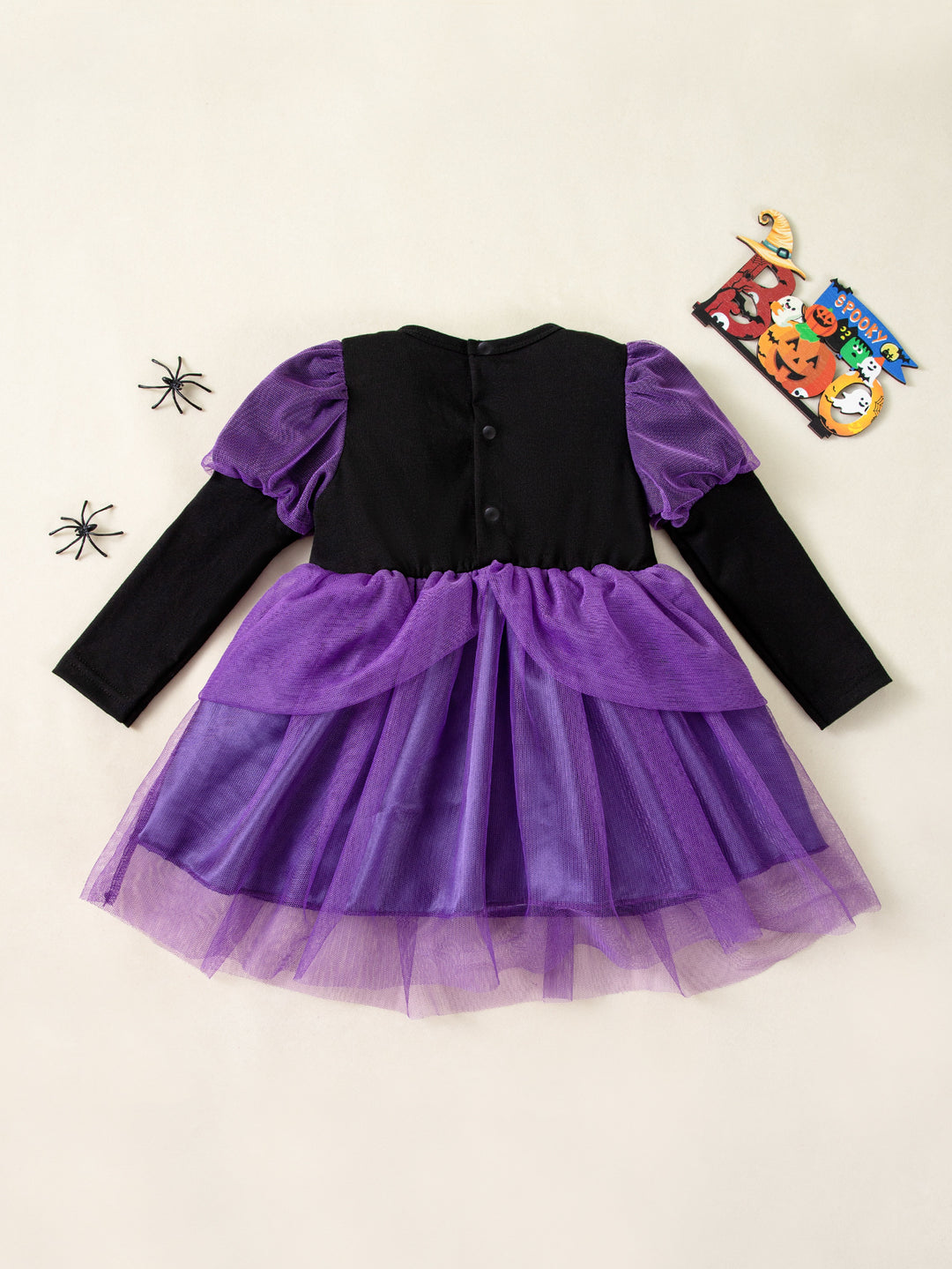 Halloween Baby Purple Witch Tulle Dress