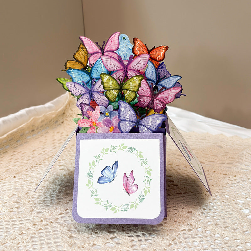 3D DIY gift box greeting card for teachers Mother's Day
