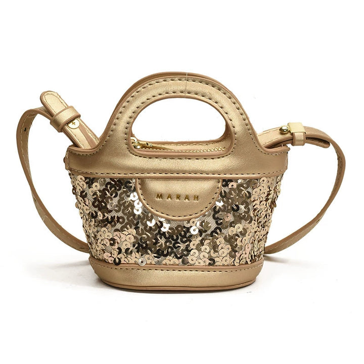 Sequins mini kids basket bag girls crossbody bag