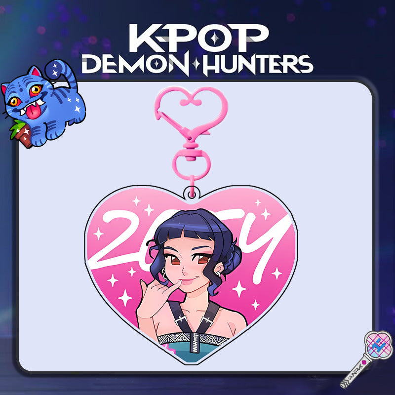 KDH K-pop inspired  Acrylic heart-shaped keychain
