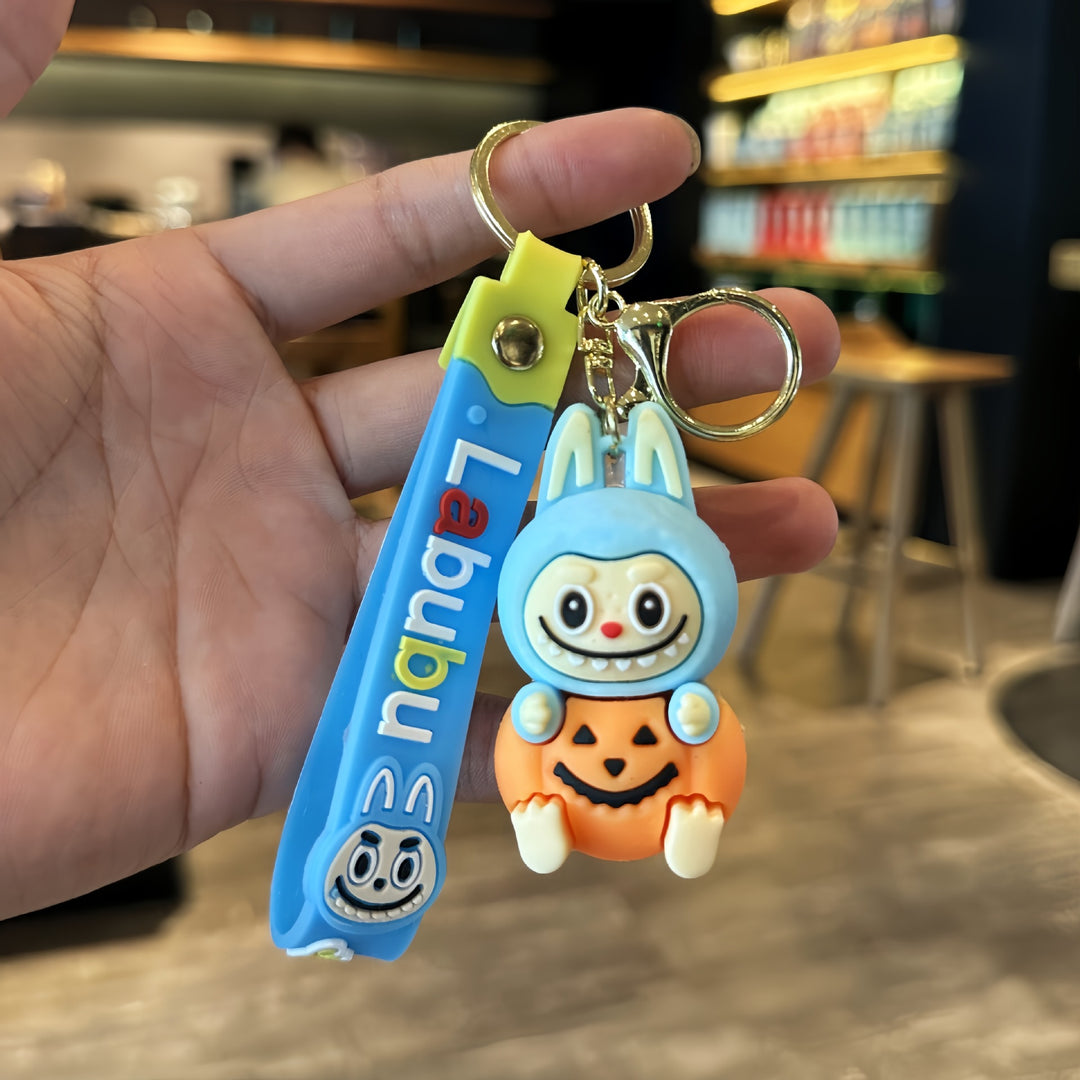 Pumpkin labubu keychain pendant cute Halloween  keychain