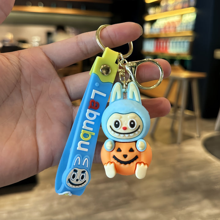 Pumpkin labubu keychain pendant cute Halloween  keychain