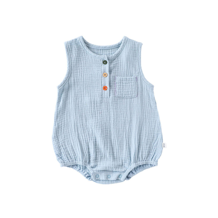 Summer baby boys girls pure cotton crepe triangle romper