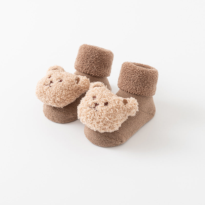 Newborn baby non-slip Terry plush socks