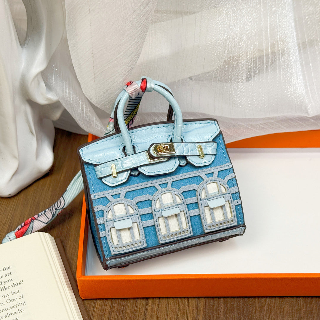 Mini House Bag Charm designer Bag Pendant-Retro series