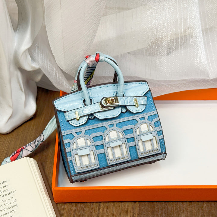 Mini House Bag Charm designer Bag Pendant-Retro series
