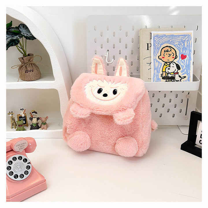 Labubu plush bag large capacity outing shoulder bag backpack