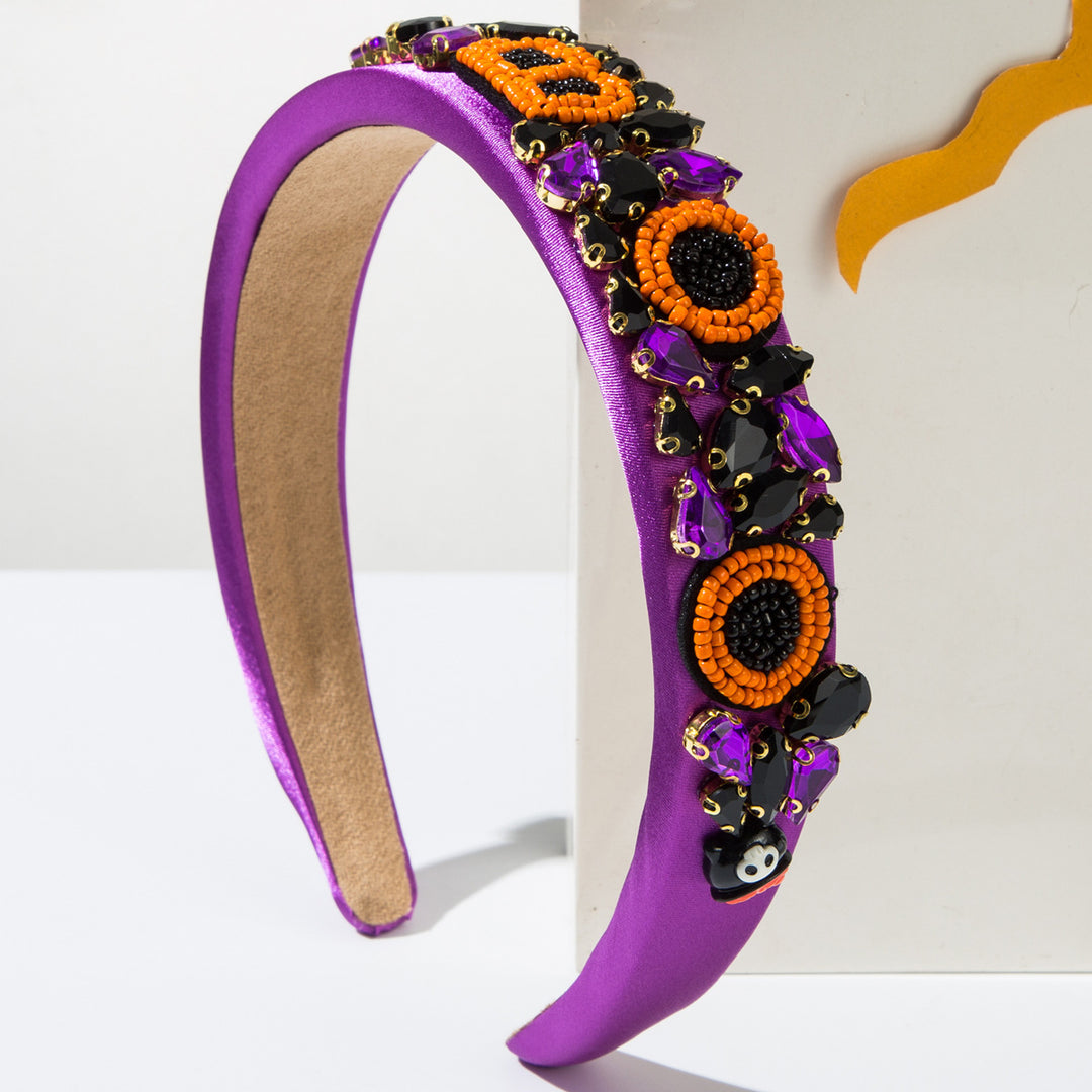 BOO Diamond Rice Bead headband for Halloween