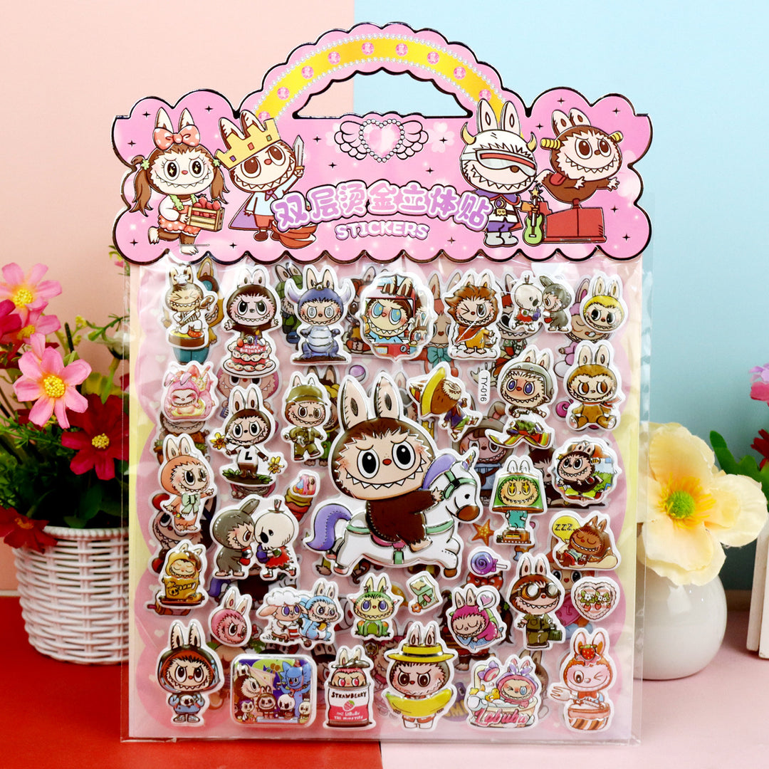 3D LABUBU bubble stickers cute labubu stickers