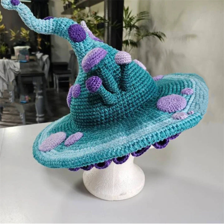 Halloween hand-crocheted personality party witch hat