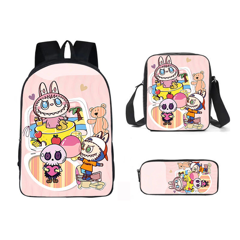 Labubu school bag 3PCS set backpack pencil case