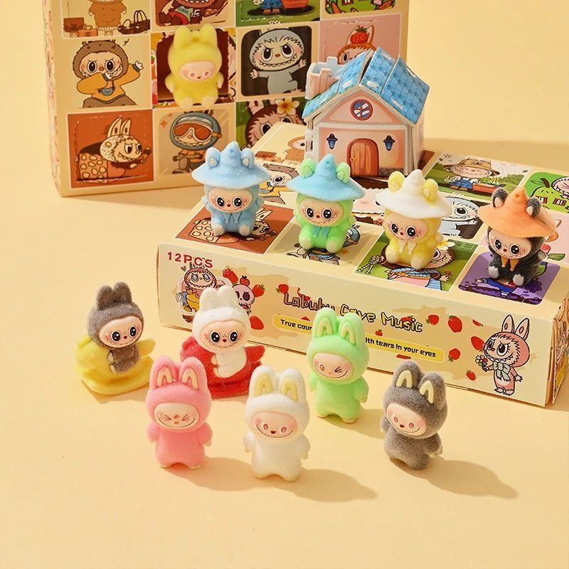 Labubu blind box-12pcs mystery ornaments