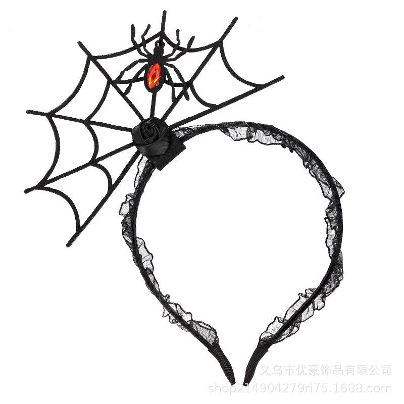 Halloween lace spider web headband creative Halloween headband