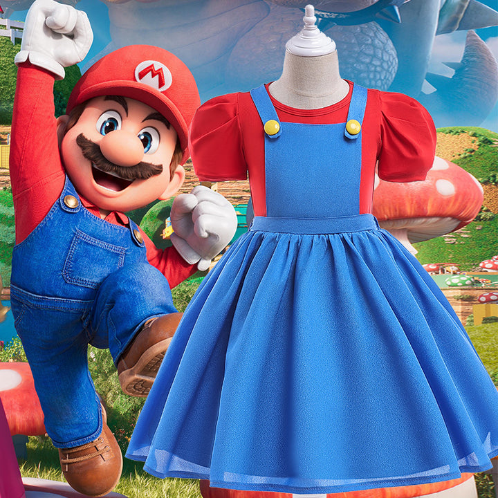 Girls' Super Mario inspired dress birthday dress