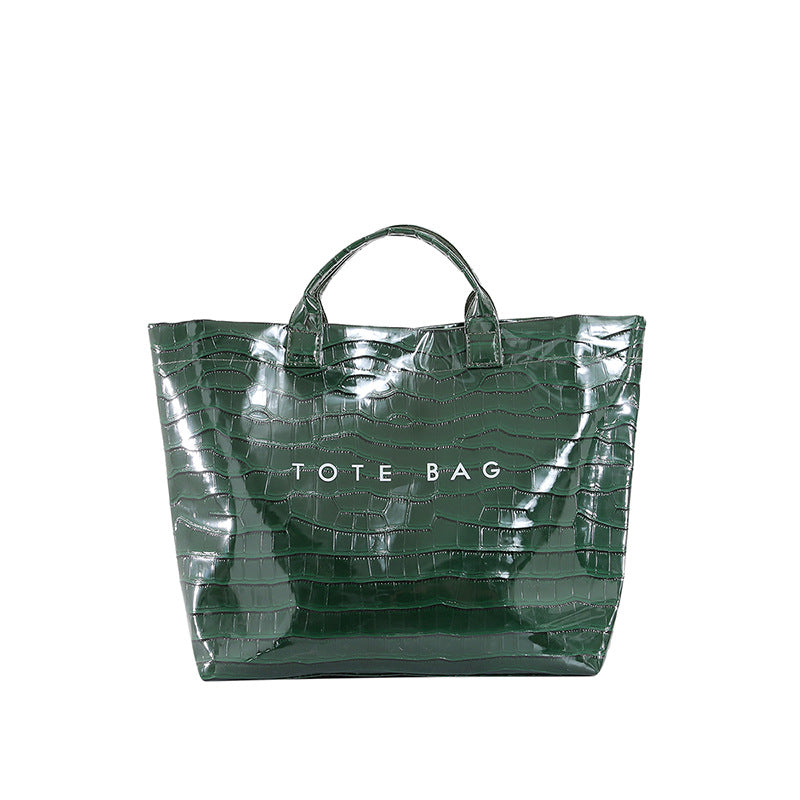 Large capacity simple trendy tote bag for women