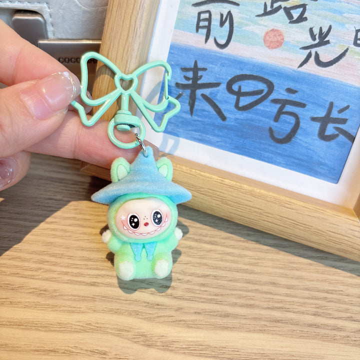 Magic witch hat labubu keychain Halloween gift