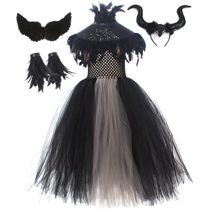 Halloween Cosplay Costume dress Maleficent Witch Dress