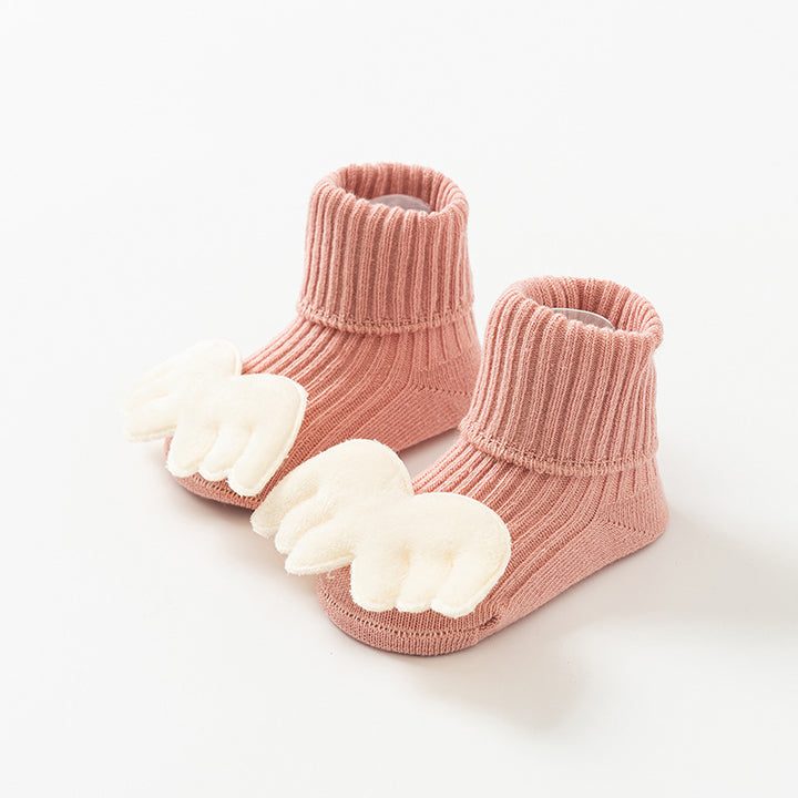 Newborn baby non-slip cotton cute mid-calf socks