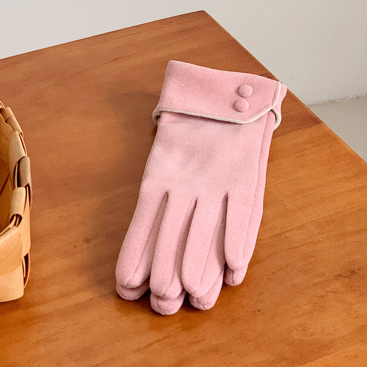 Women's winter Velvet thickened elegant gloves