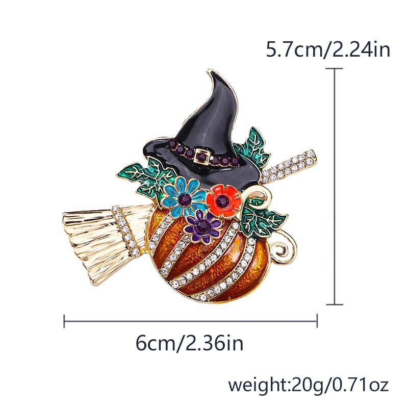 Halloween magic witch pumpkin brooch halloween gifts