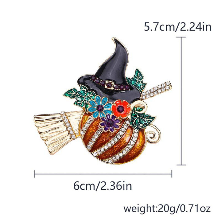 Halloween magic witch pumpkin brooch halloween gifts