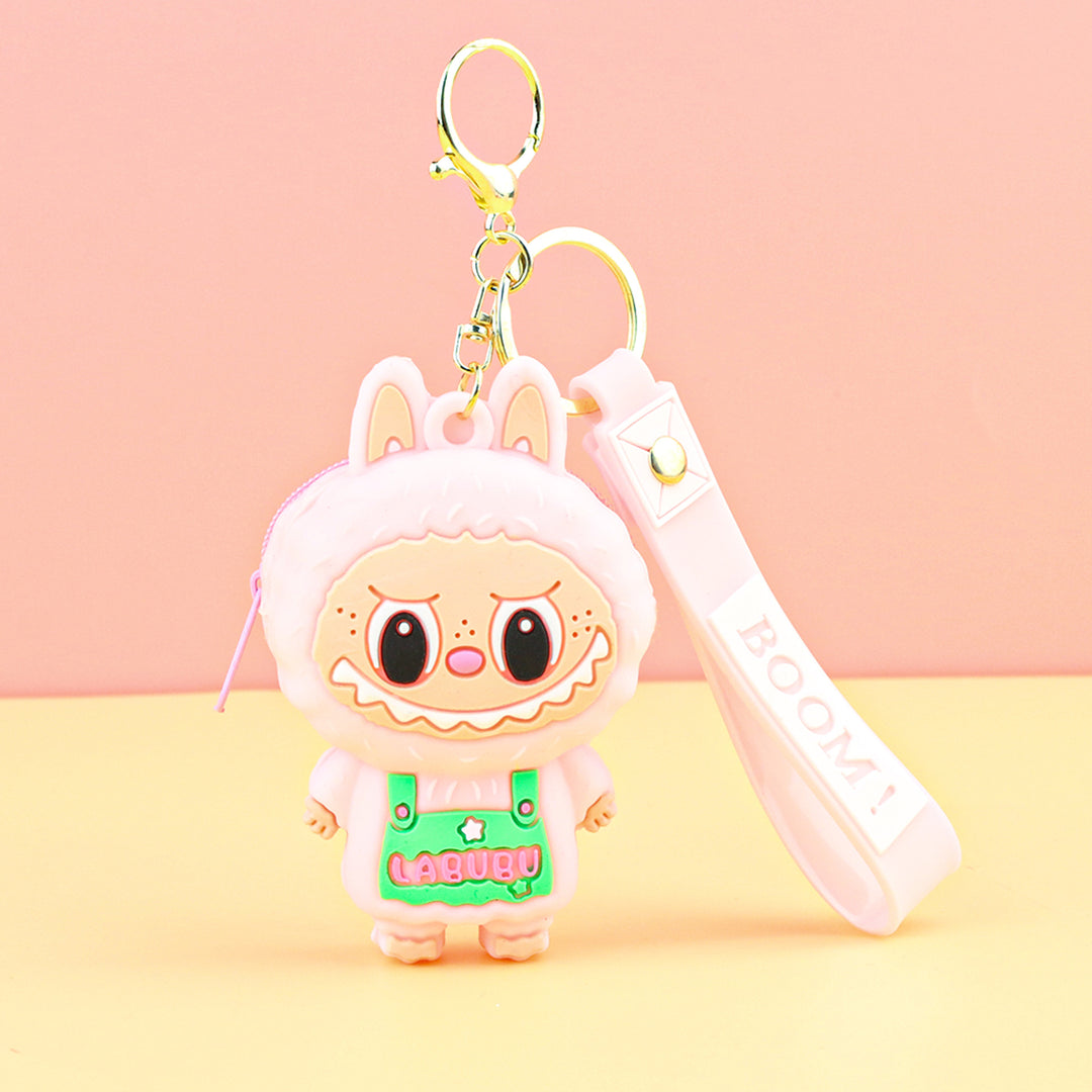 Children's silicone labubu coin purse key chain pendant gift