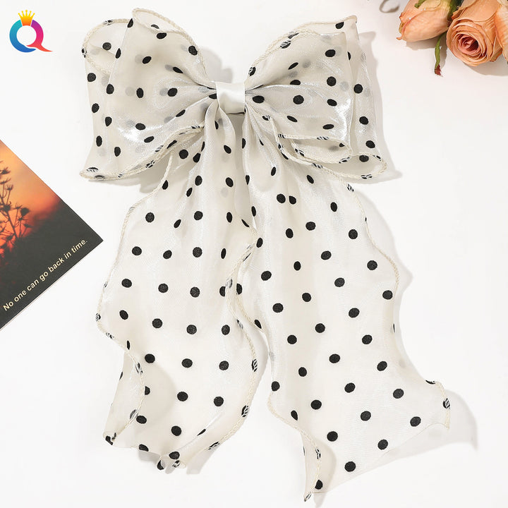 Pearlescent Mesh Hairbow Fairy Ribbon Bow Hair clip