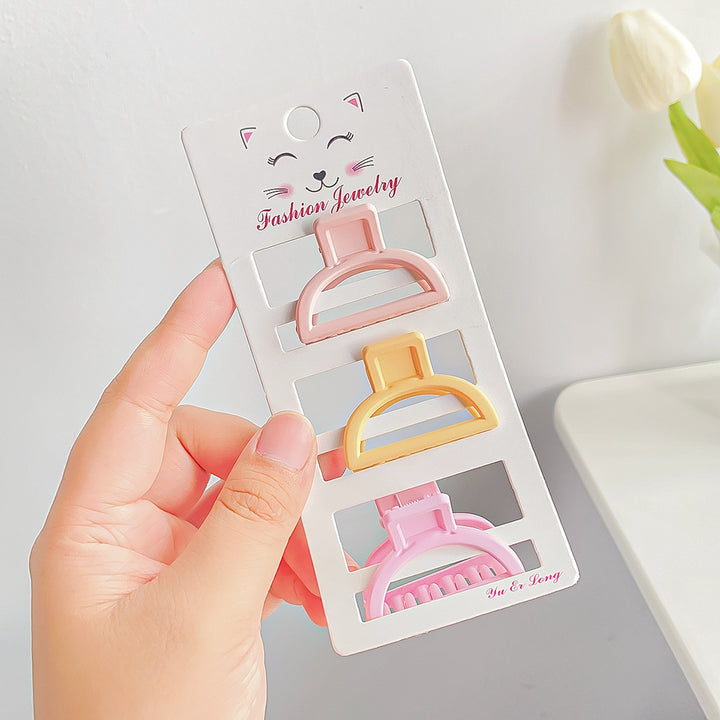 Candy color small clip girls hair clip set