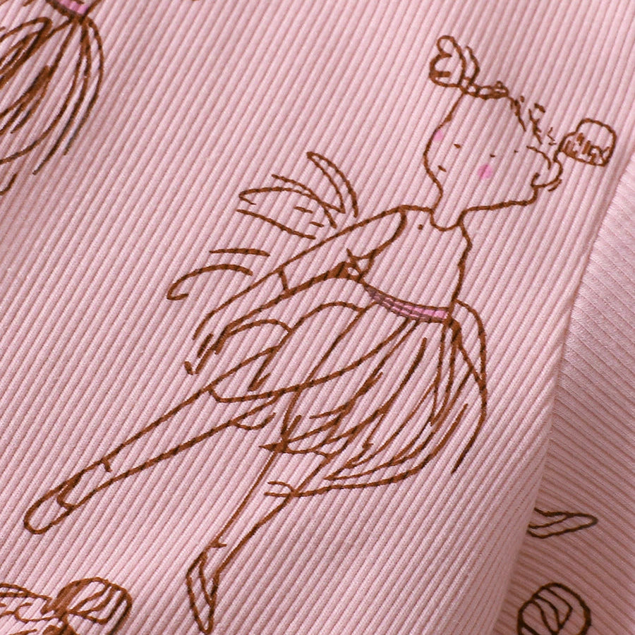 Ballerina girl Pink double layered mesh dress