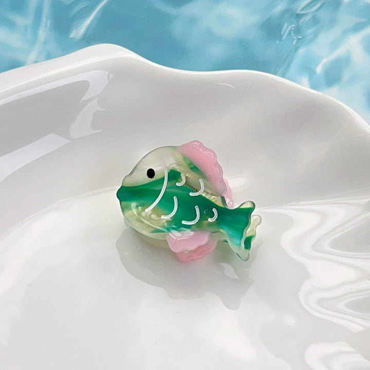 Cute fish hair clip Marine life acetate mini hair clip