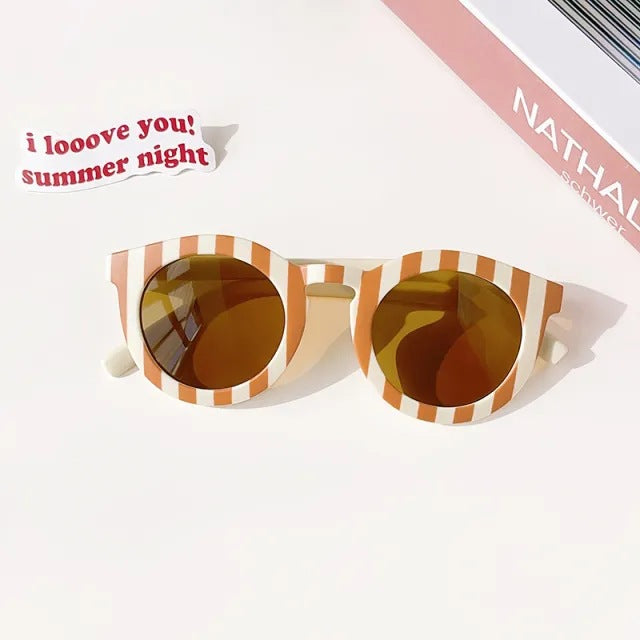 Stripe Retro Groovy Toddler Kids Sunglasses