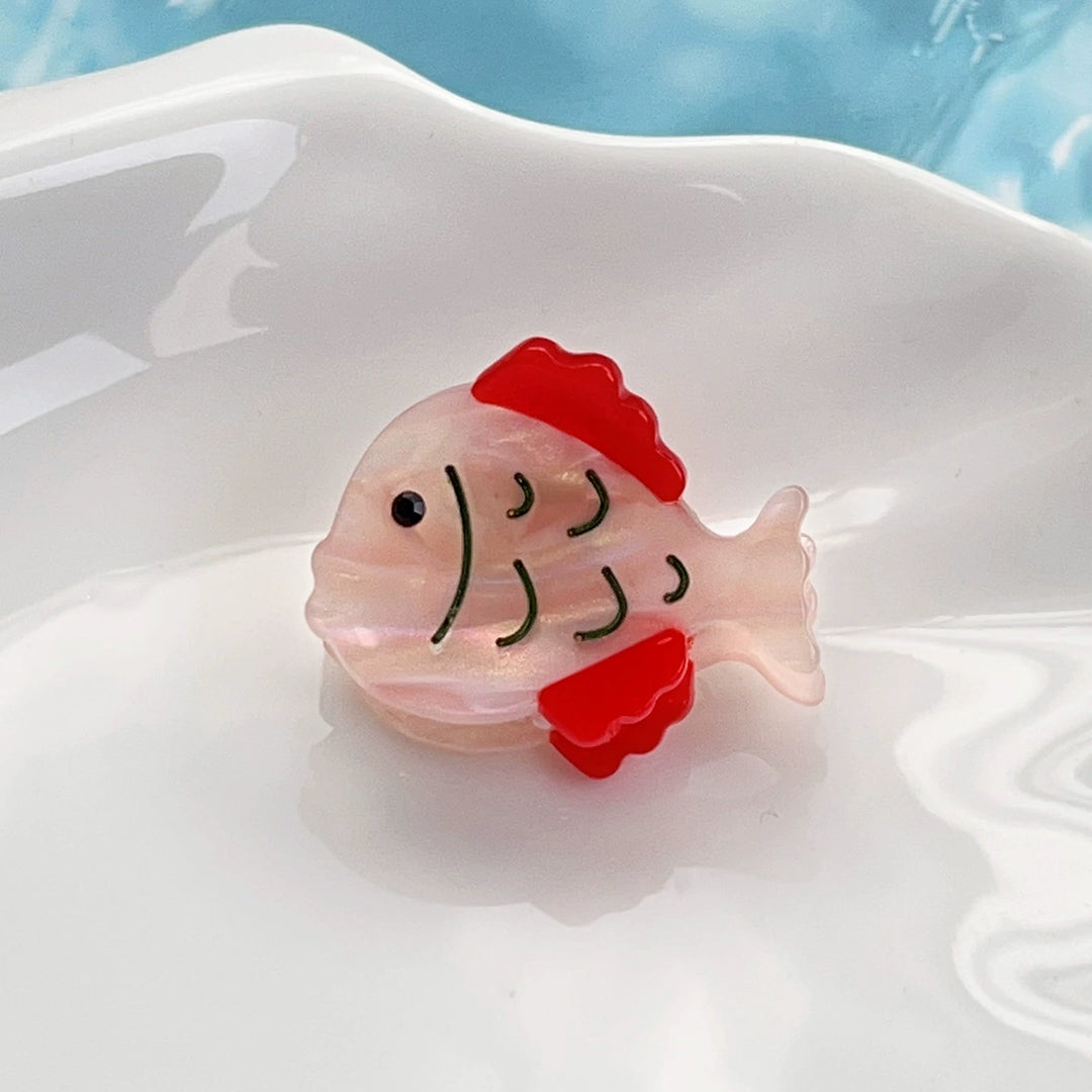 Cute fish hair clip Marine life acetate mini hair clip