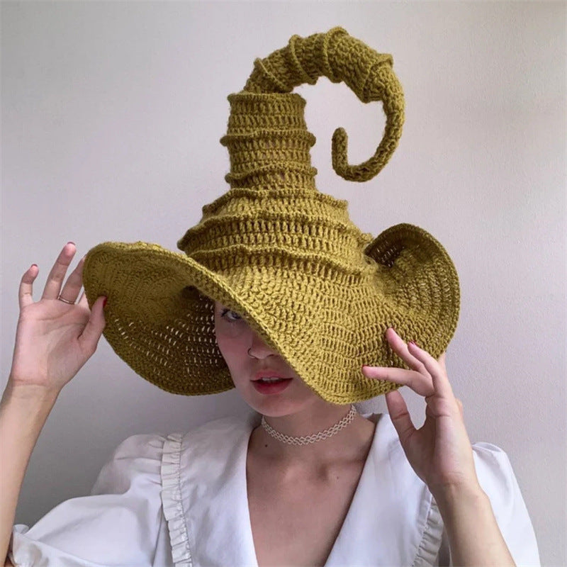Halloween hand-crocheted personality party witch hat