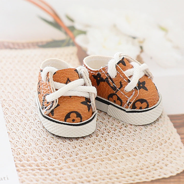 Labubu luxury leather shoes Dolls mini shoes