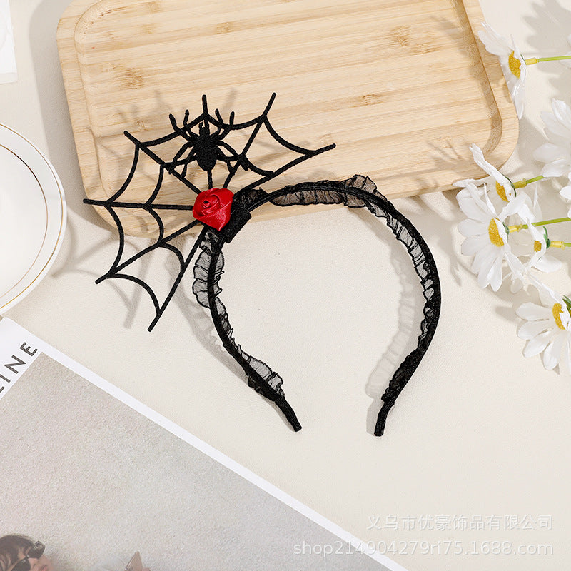 Halloween lace spider web headband creative Halloween headband
