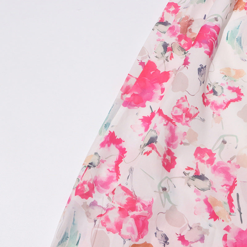 Puff Sleeve crop Top High Waist Swing Skirt Set