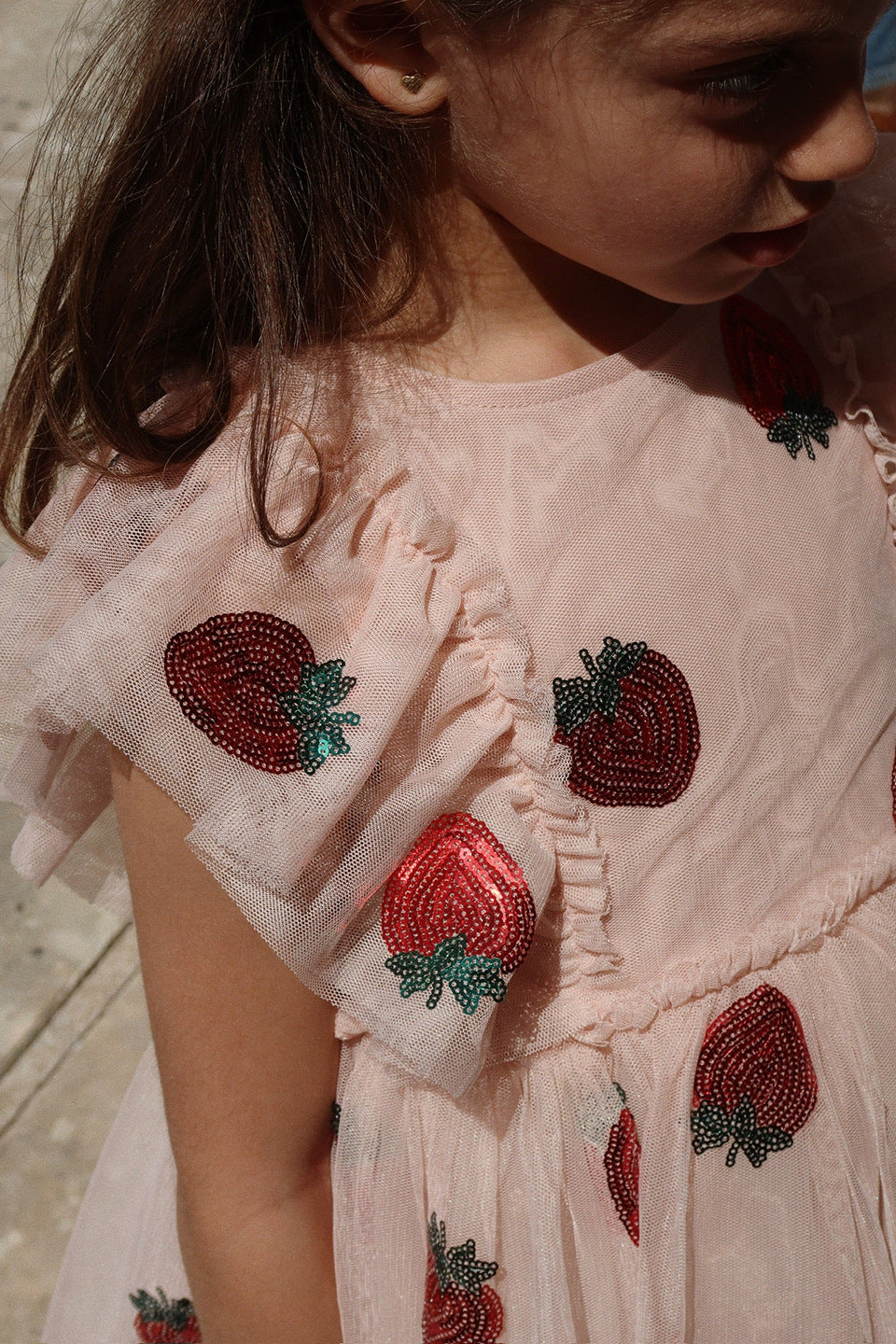 Strawberry sequin tutu dress for girls-preorder