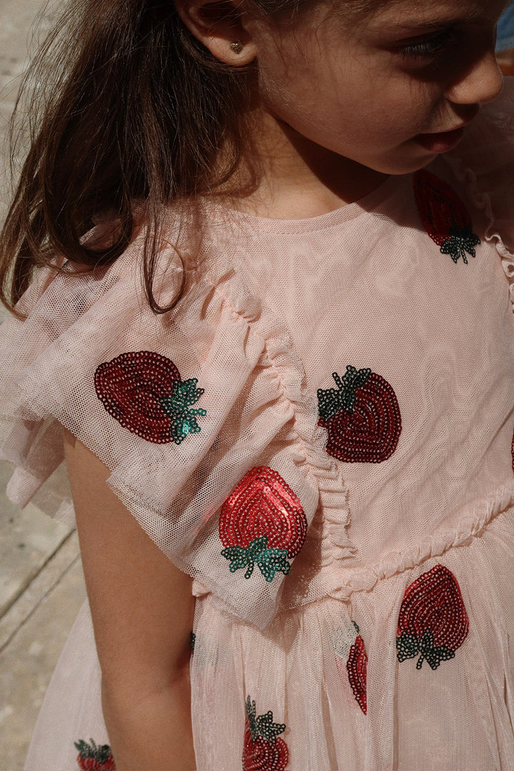 Strawberry sequin tutu dress for girls-preorder