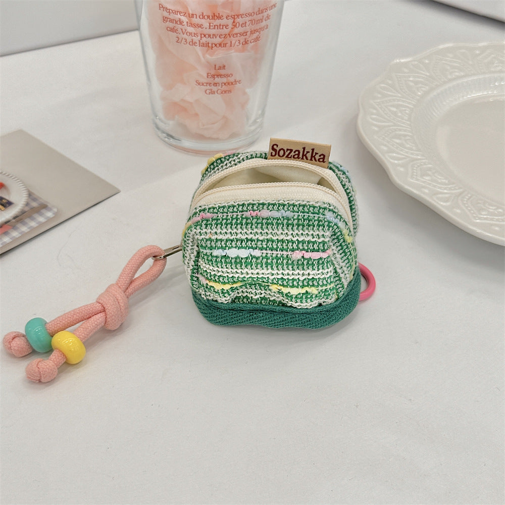 Candy-colored Bluetooth earphone protective case mini purse