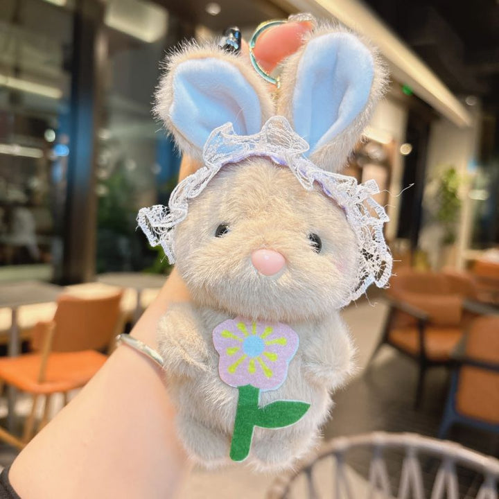 Cute bunny plush toy doll keychain pendant Easter gift