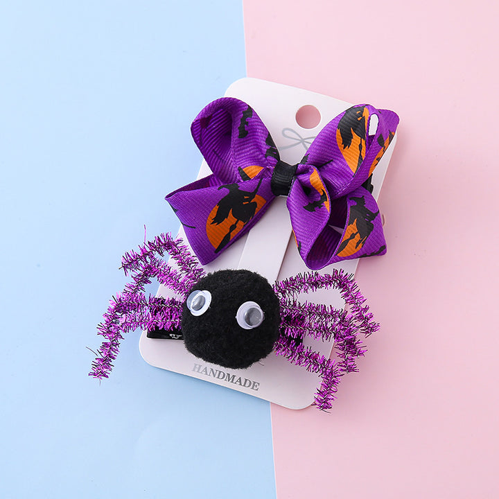 Halloween funny 3D spider hair clip party dress up