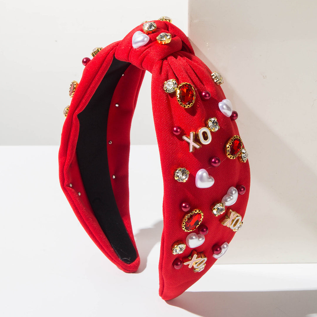 Valentine's day xoxo pearl diamond deco Headband