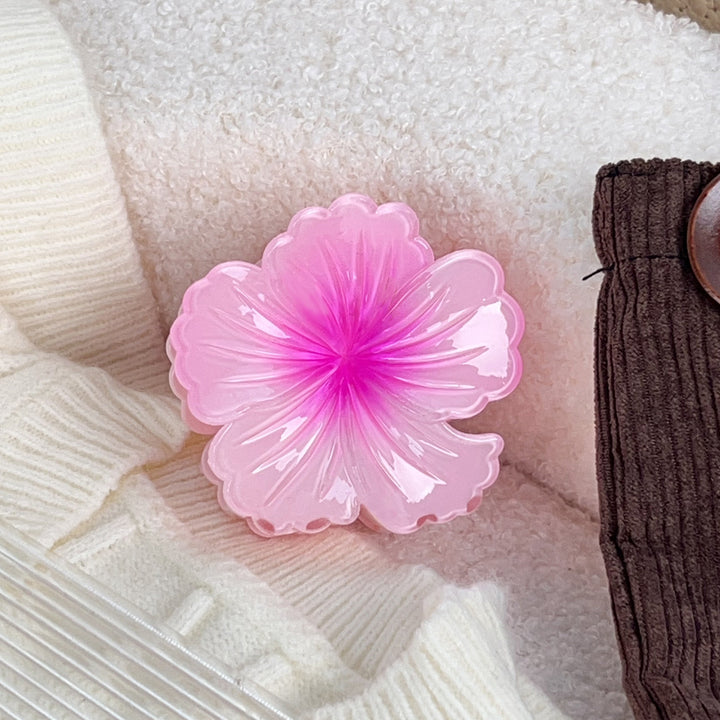 Flower-Shaped Hair Clip Gradient Color Hair clip for Vacation