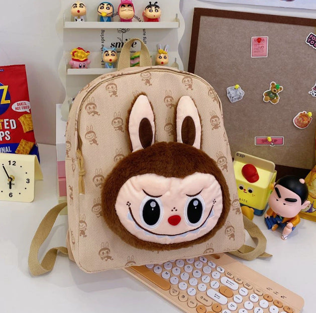 Cute cartoon Labubu backpack students school bag