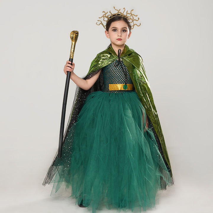 Halloween ancient Queen Medusa costume for girls