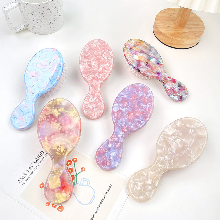Acetate colorful air bag comb small portable massage comb