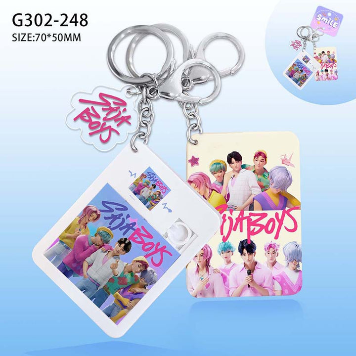 KPop Demon Hunters Saja boys Slide Puzzle keychain