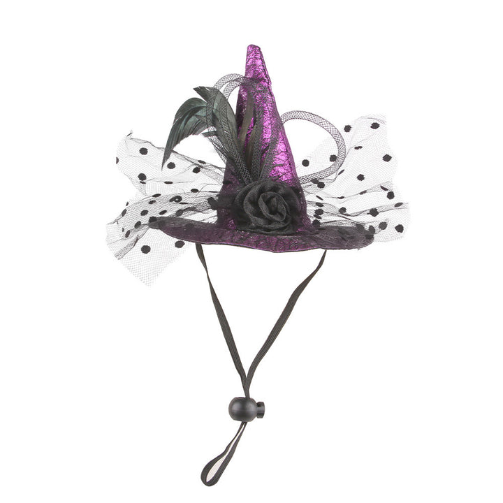 Halloween pet witch hat Puppy Kitten Halloween party dress up